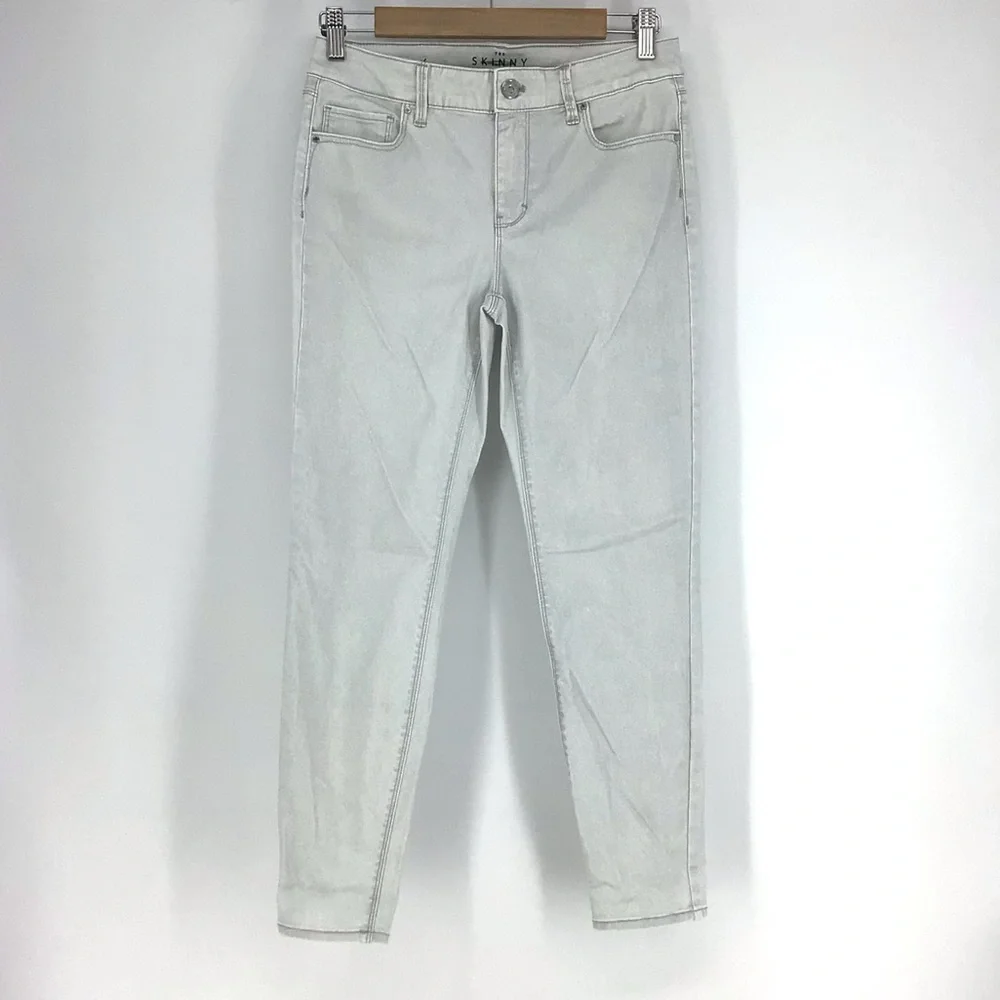 White House Black Market Mid-Rise Metallic Skinny